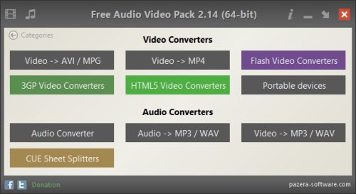 Pazera Free Audio Video Pack 2.14 Portable