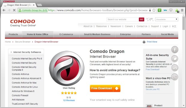 Comodo Dragon 113.0.5672.127 download the new for mac